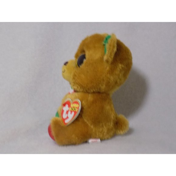 Ty Beanie Boos-BELLA CHRISTMAS BEAR 6" Glitter Eyes Stuffed Animal Plush - Picture 2 of 4